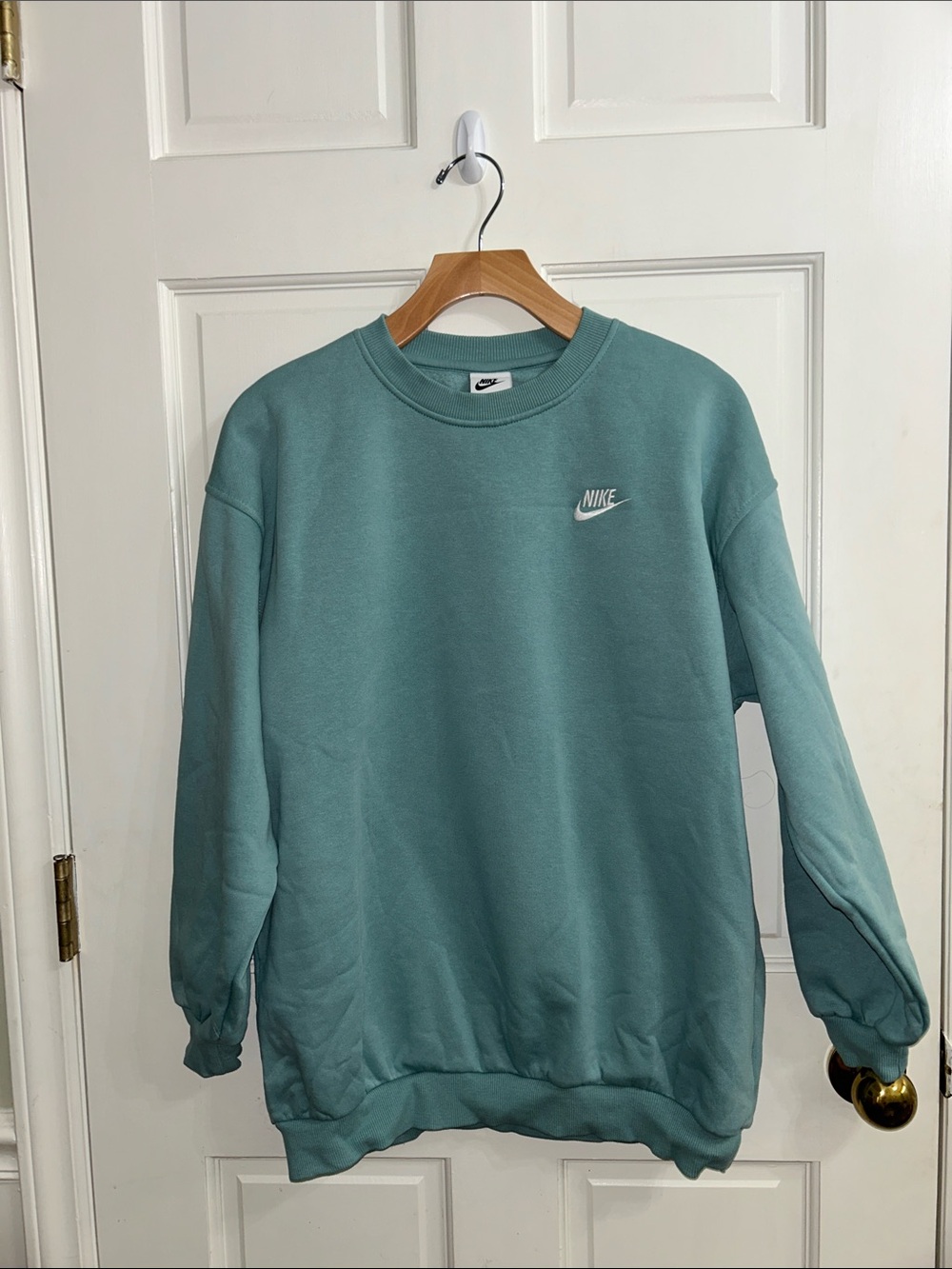 Nike Teal Green Crewneck Oversized Youth Sweatshirt XL
